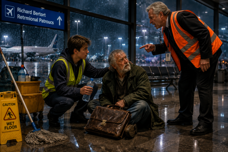 Der alte Mann am Flughafen